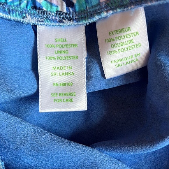 NWT Lilly Lulitzer Mylee Tie Front Short in light aqua spritz - Picture 3 of 6